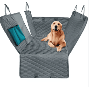 Pet Car Seat Cover Waterproof Durable Pet Hammock Car Rear Seat Cover (Option: Gray-L)